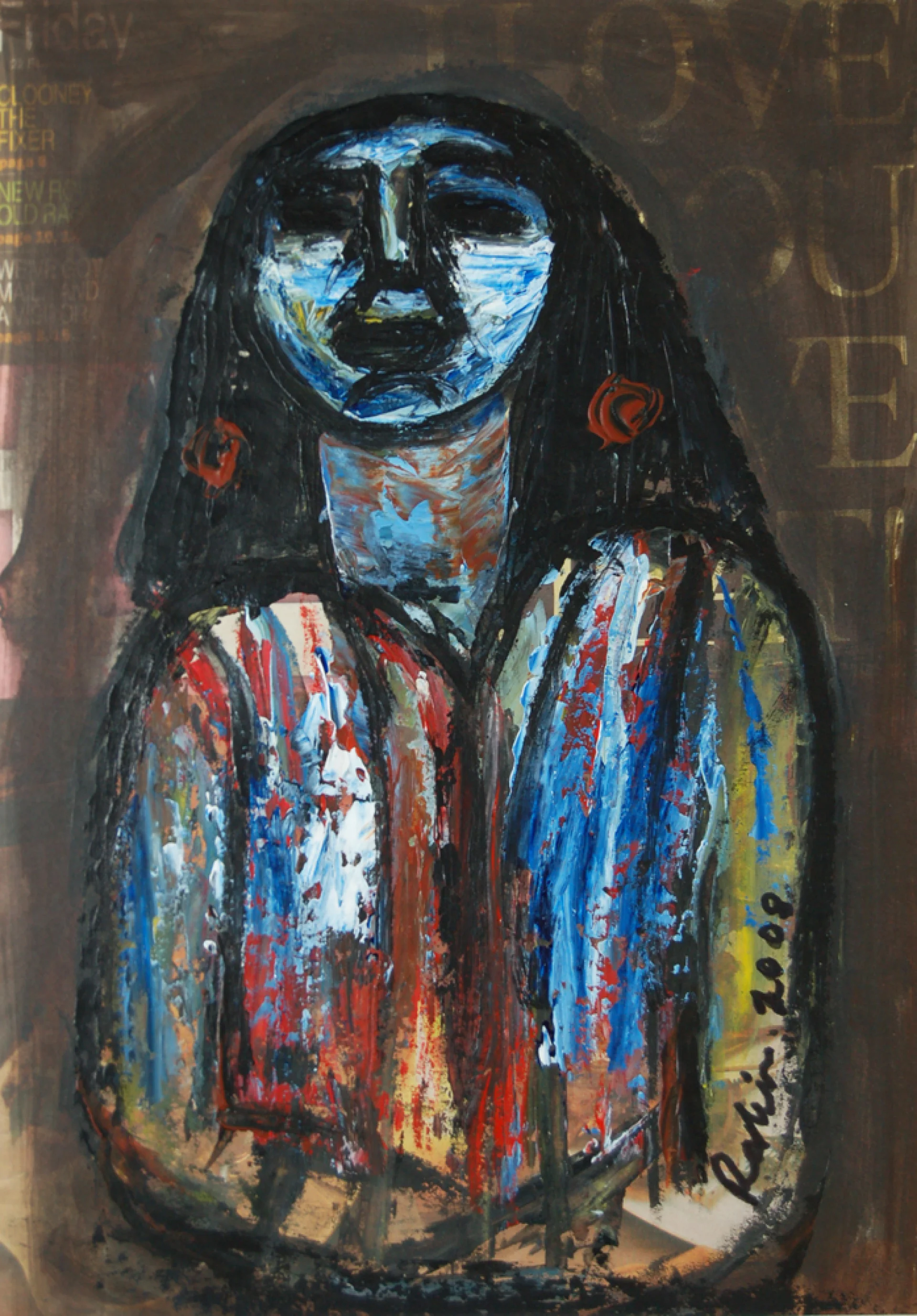Woman by Rabin Mondal - Acrylic on board