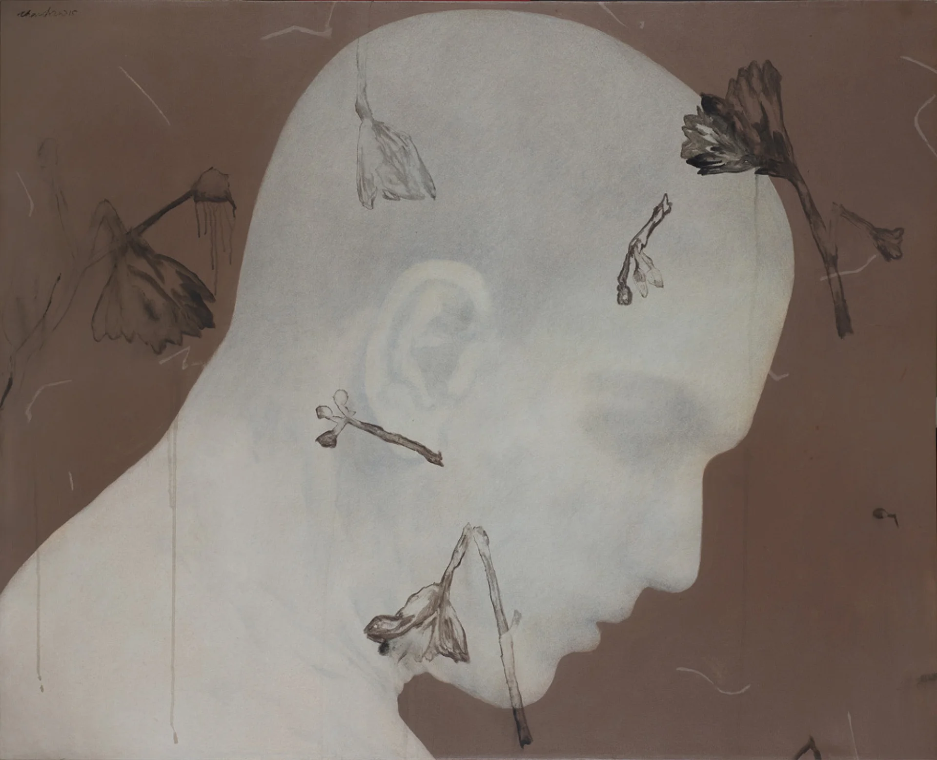Untitled by Chandra Bhattacharjee - Acrylic on Canvas