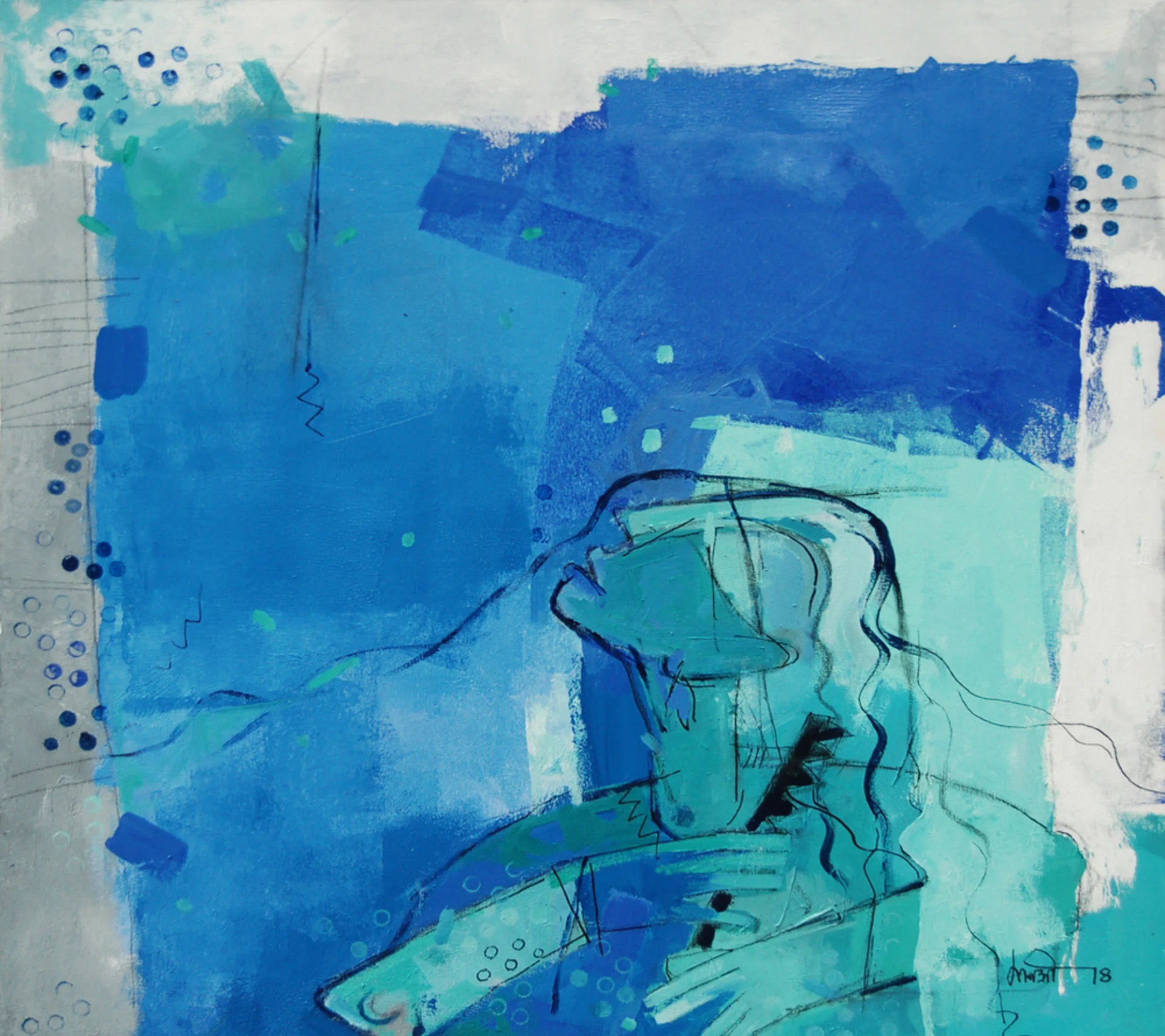 Lady-I by Manashi Mitra - Acrylic on Canvas