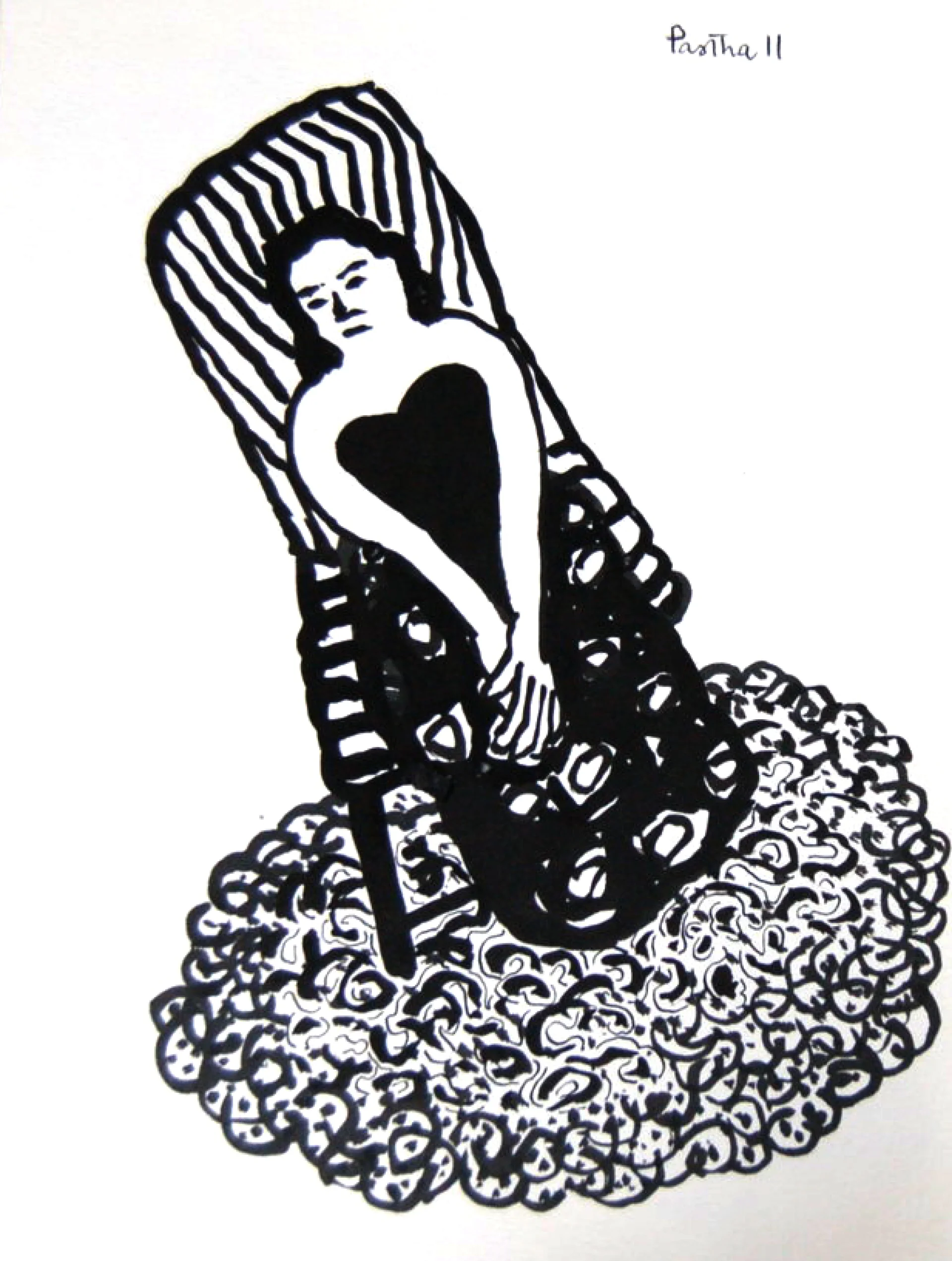 Untitled by Partha Pratim Deb - Ink on Paper