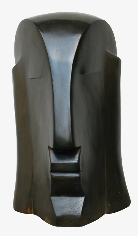 Head by Bimal Kundu - Bronze Sculpture