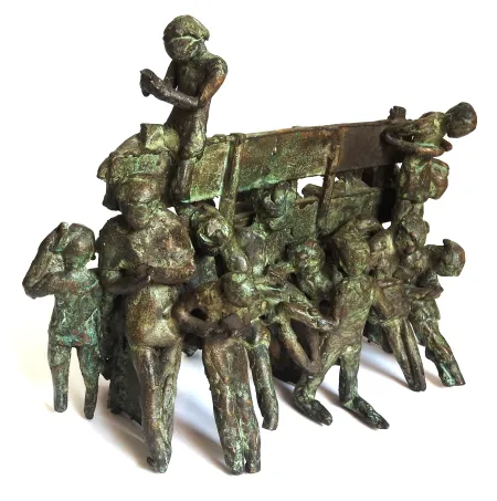 Free Wi-Fi by Sanjoy Kumar Das - Bronze Sculpture