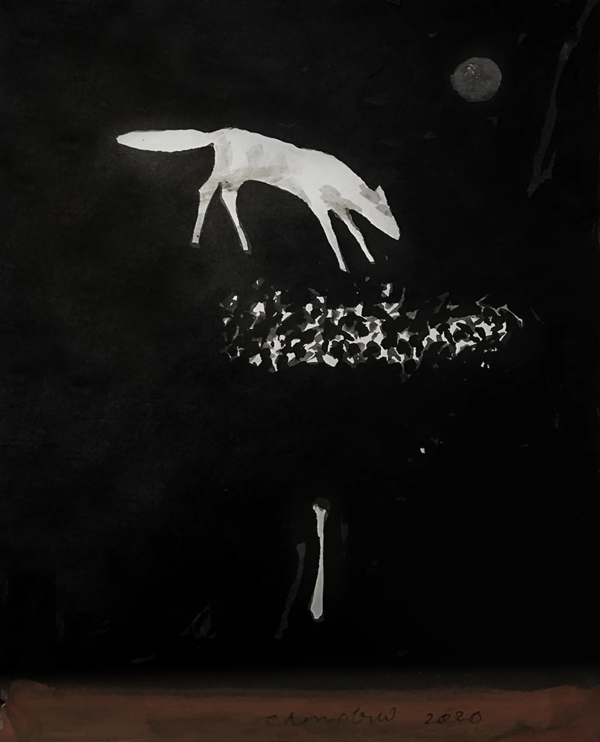 Untitled by Chandra Bhattacharjee - Ink on Paper