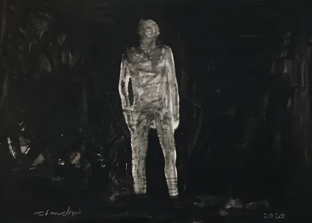 Untitled by Chandra Bhattacharjee - Ink on Paper