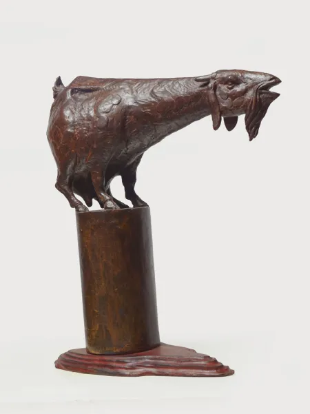 Goat by Akhil Chandra Das - Bronze Sculpture