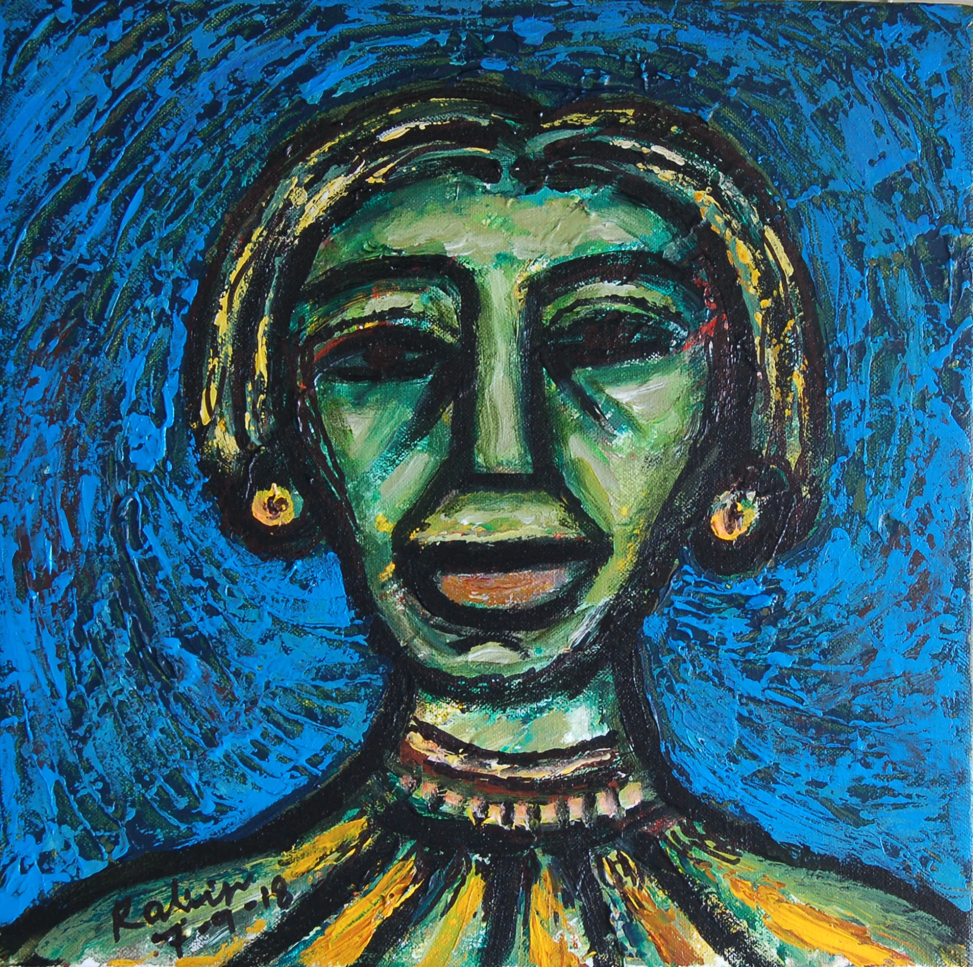 Untitled by Rabin Mondal - Acrylic on Canvas