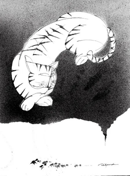 Untitled by Dibyendu Basu - Drawing on Paper
