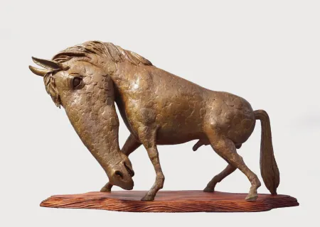 Obstinate by Akhil Chandra Das - Bronze Sculpture