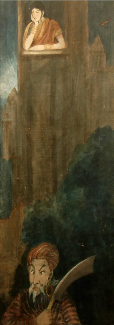 Untitled by G.C Chakraborty - Wash Painting