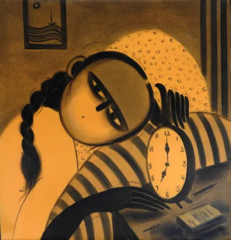 Untitled by P. R. Narvekar - Oil on Canvas