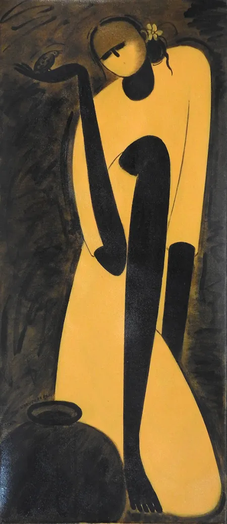 Untitled by P. R. Narvekar - Oil on Canvas
