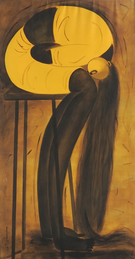 Untitled by P. R. Narvekar - Oil on Canvas
