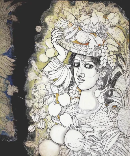 Untitled by Manoj Mitra - Acrylic on Canvas