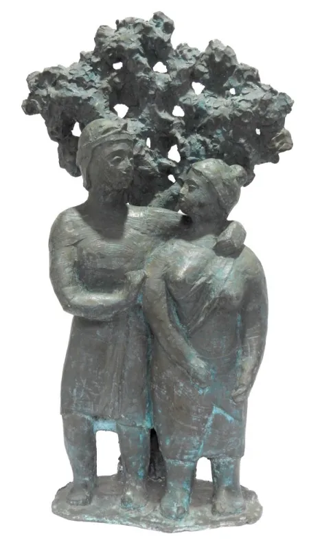 Tribal Couple by Shankar Ghosh - Bronze Sculpture