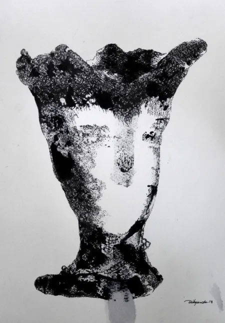 Untitled by Dibyendu Basu - Pencil on Paper