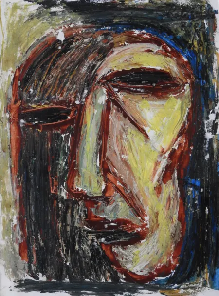 Untitled by Rabin Mondal - Acrylic on Paper
