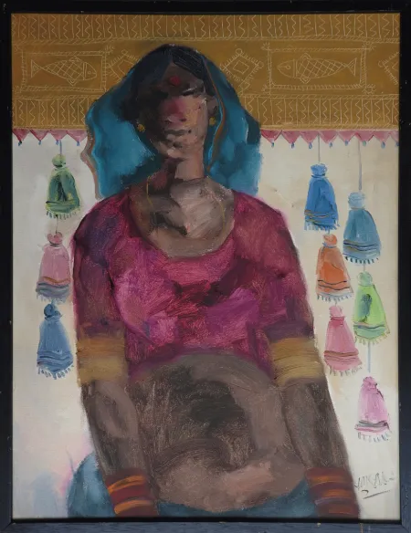 Untitled by J. M. S Mani - Acrylic on Canvas