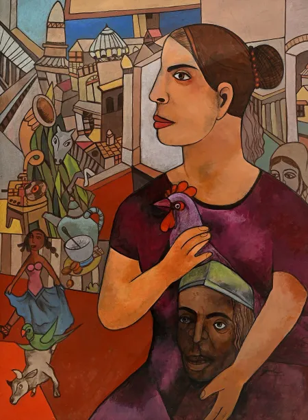 Foresight by Gurcharan Singh - Acrylic on Paper