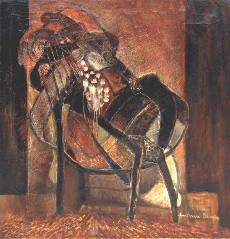 Untitled by Amitava Dhar - Oil on Canvas