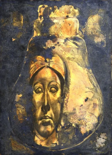 Untitled by Aditya Basak - Mixed Media on Mountboard