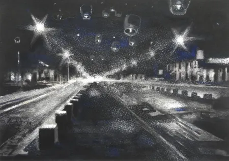Untitled by Aditya Basak - Water Colour and Mixed Media on Paper