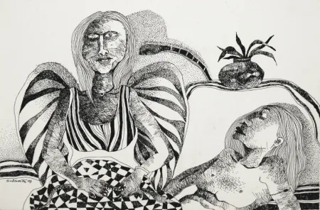 Untitled by Subrata Biswas - Drawing, Pen & Ink on Paper