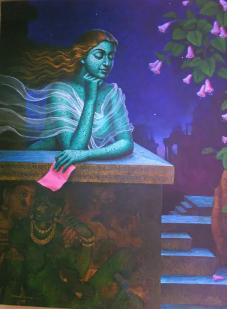Mid night's dream by Dipak Kundu - Acrylic on Canvas