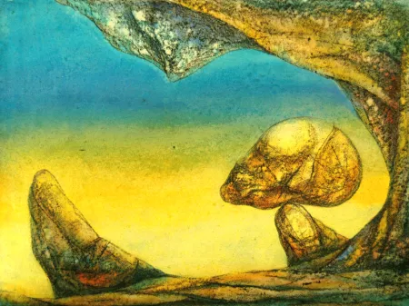 Untitled by Supam Adhikary - Mixed Media on Paper