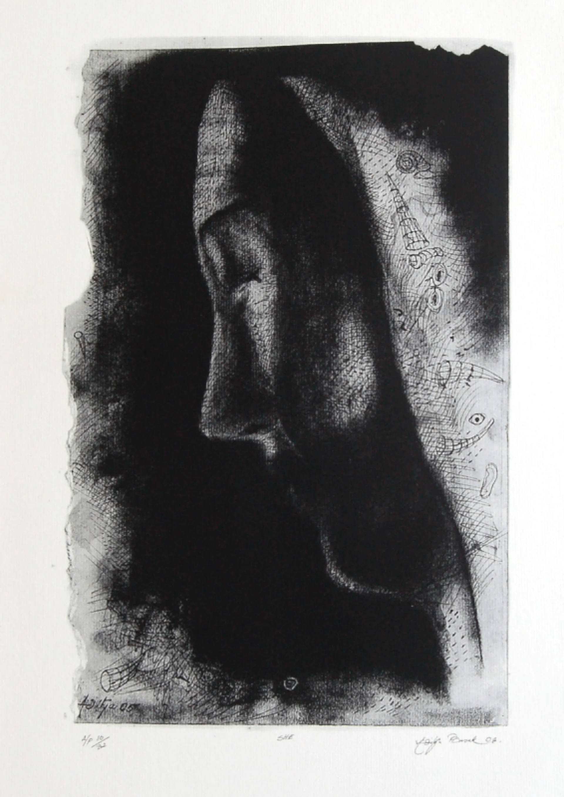She by Aditya Basak - Serigraph