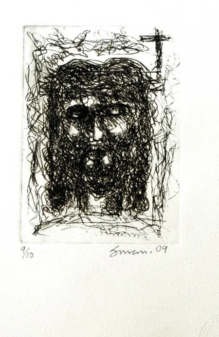 Untitled by Suman Roy - Etching on Paper