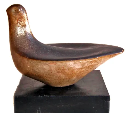 Untitled by Ajit Chakraborty - Ceramic Sculpture