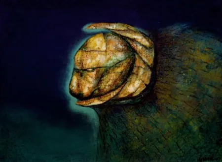 Untitled by Supam Adhikary - Mixed Media on Paper