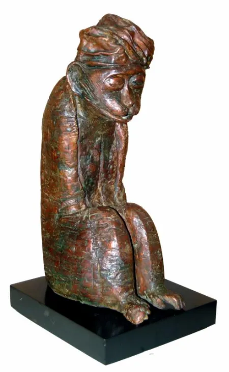Winter by Manoj Mitra - Bronze Sculpture