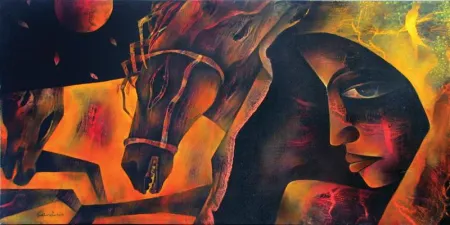Untitled by Sekhar Roy - Acrylic on Canvas