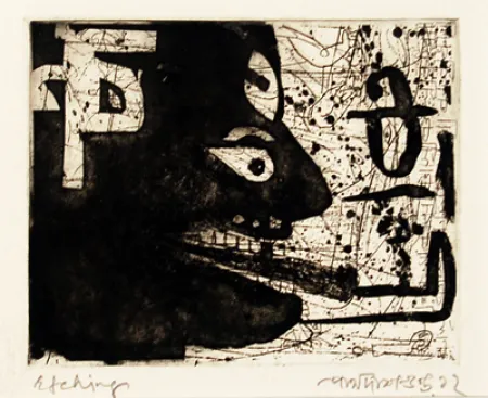 Untitled by Partha Dasgupta - Etching on Paper