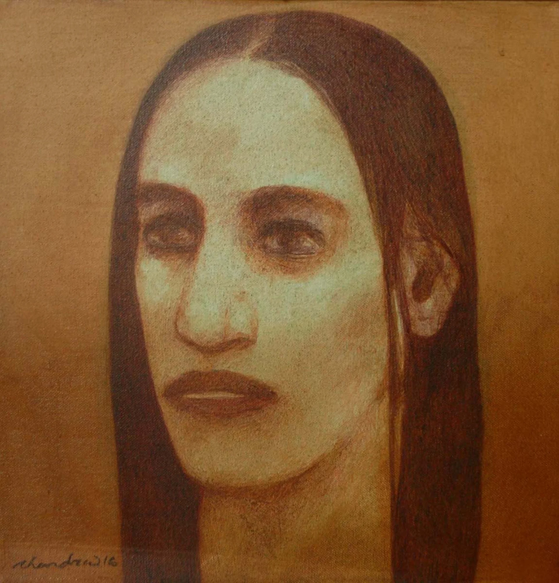Untitled by Chandra Bhattacharjee - Acrylic on Canvas