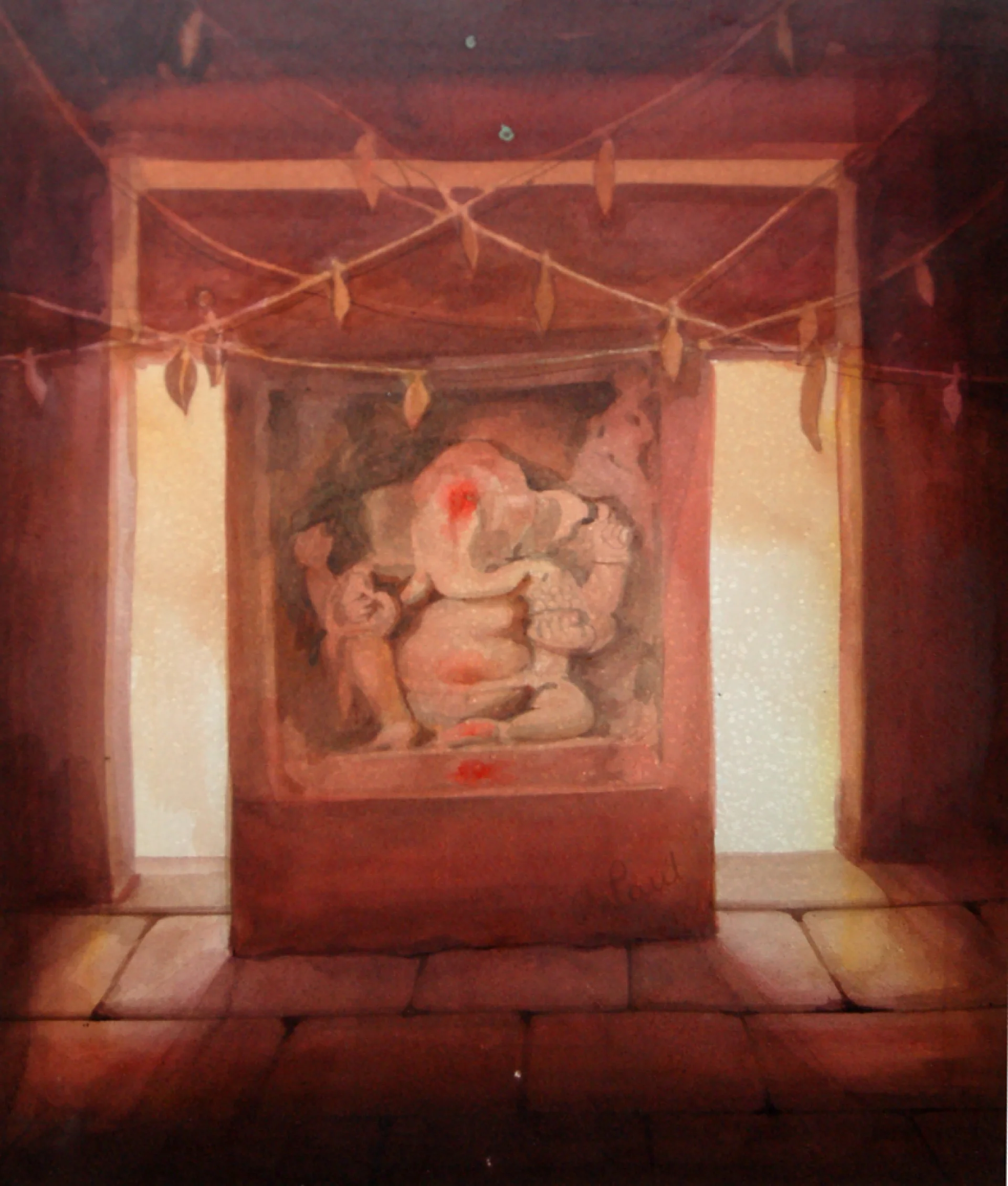Ganesh by Biraj Kumar Paul - Watercolour on Paper